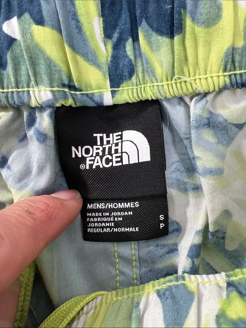 The North Face Yellow Neon Camo Athletic Shorts
